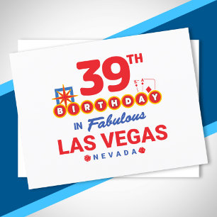 Las Vegas Birthday Party - 39th Birthday In Vegas Postcard