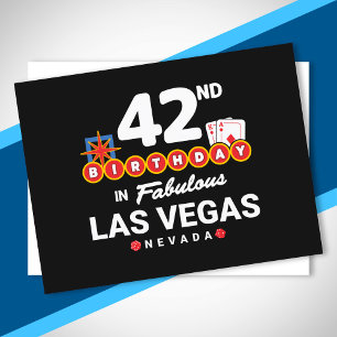 Las Vegas Birthday Party - 42nd Birthday In Vegas Postcard