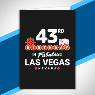 Las Vegas Birthday Party - 43rd Birthday In Vegas Card