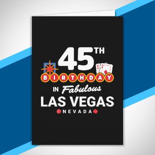 Las Vegas Birthday Party - 45th Birthday In Vegas Card
