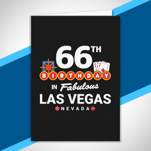 Las Vegas Birthday Party - 66th Birthday In Vegas Card