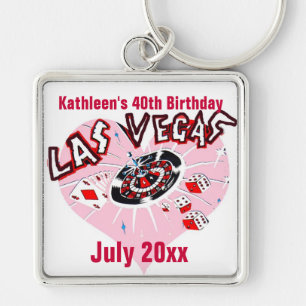 Las Vegas Birthday Party for Her Keychain