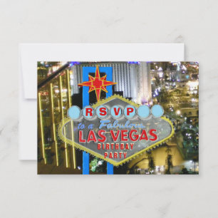 Las Vegas Birthday Party RSVP Card