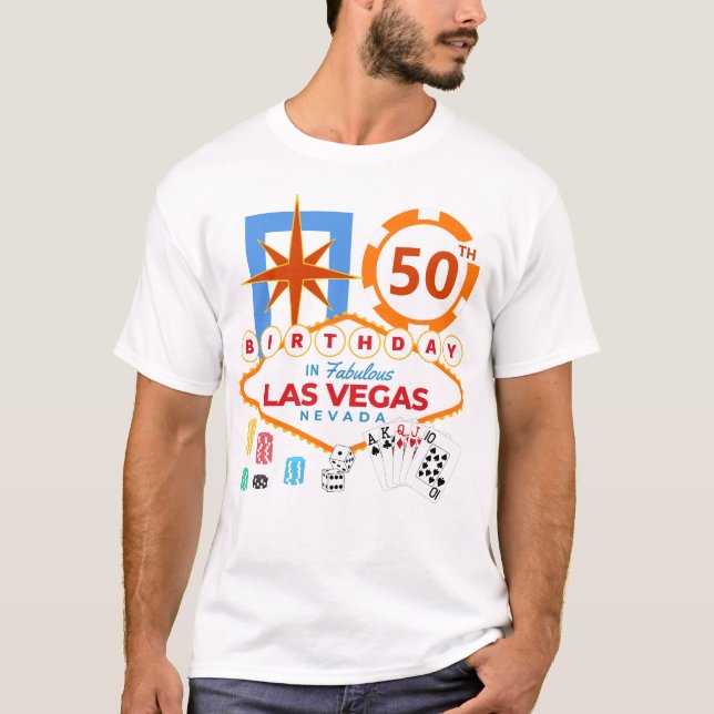 Las Vegas Birthday Party T-Shirt (Front)