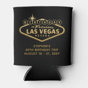 Las Vegas Birthday Party Trip Personalized Favour  Can Cooler