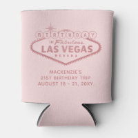 Las Vegas Birthday Trip Pink Personalized Favour