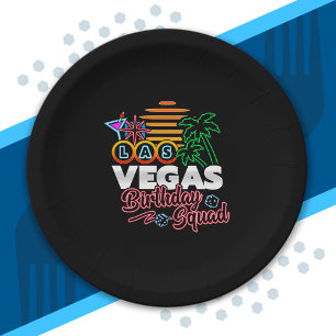Las Vegas Birthday - Vegas Birthday Squad Paper Plate