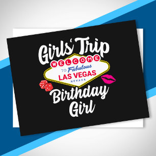 Las Vegas Birthday - Vegas Girls Trip for Birthday Postcard