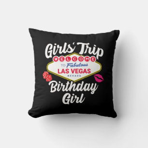 Las Vegas Birthday - Vegas Girls Trip for Birthday Throw Pillow