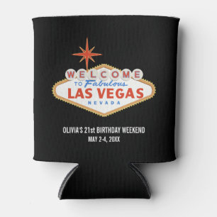 Las Vegas Birthday Weekend Party Favor Custom Can Cooler