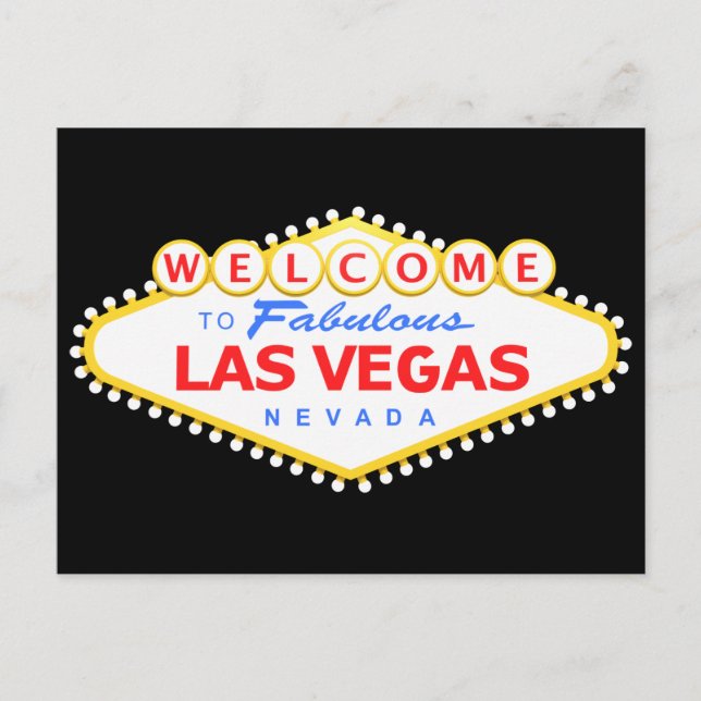 Las Vegas Black Postcard (Front)