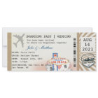 Las Vegas Boarding Pass Ticket Wedding Invitation