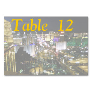Las Vegas Boulevard Aerial View Table Number