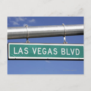 Las Vegas Boulevard street sign - The Strip Postcard