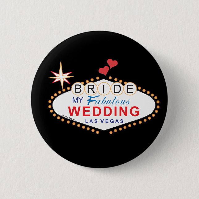 Las Vegas Bride 2 Inch Round Button (Front)