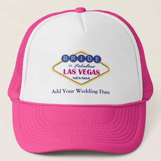 Las Vegas Bride Hat. Trucker Hat (Front)