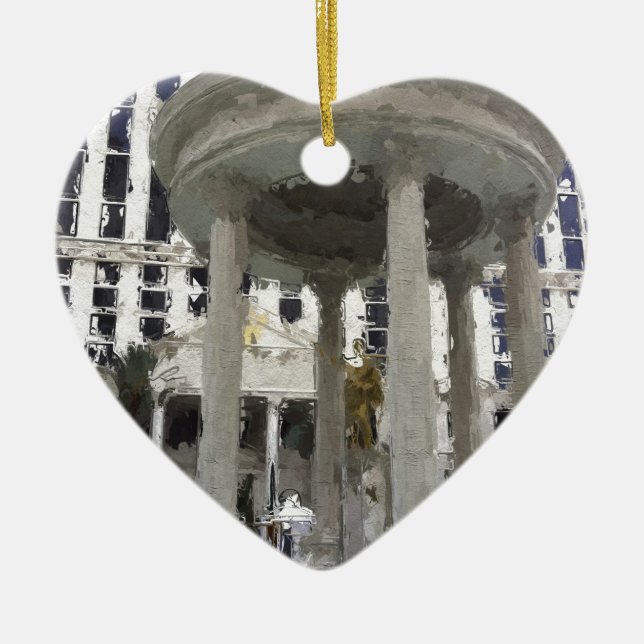 Las Vegas Caesars Palace Art Ceramic Ornament (Front)