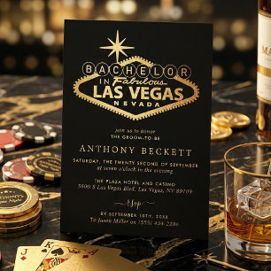 Las Vegas Casino Bachelor Party Invitation