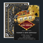 Las Vegas Casino Birthday Party Black Gold Invitation<br><div class="desc">Las Vegas Casino Birthday Party Black Gold Design. Matching products can be found in Casino Party Collection. If you have any questions feel free to contact me.</div>