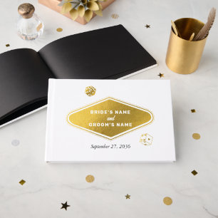 Las Vegas Casino Destination Wedding Gold Guest Book
