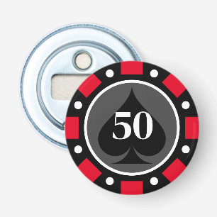 Las Vegas casino gambling game poker chip custom Bottle Opener