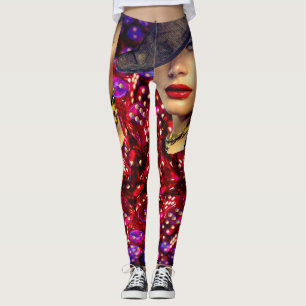 Las Vegas  Casino Lady Luck With Dice Leggings