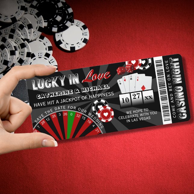 Las Vegas Casino Night Poker Party Wedding  Save The Date (Creator Uploaded)