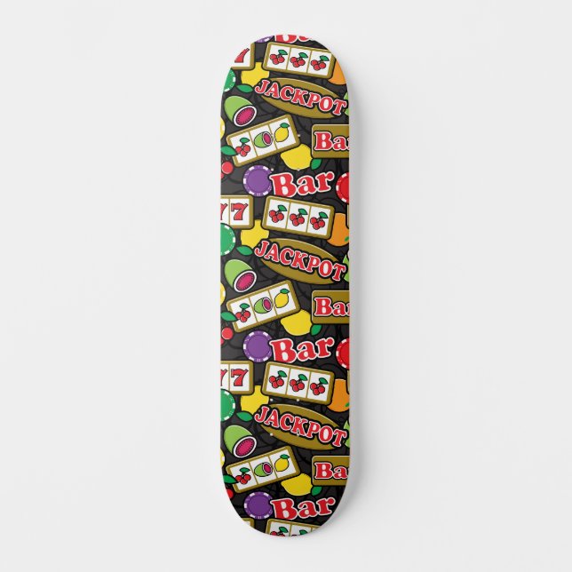 Las Vegas Casino Pattern Skateboard (Front)