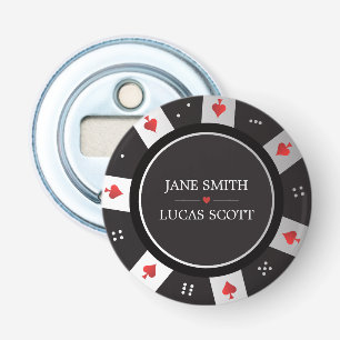 Las Vegas Casino Poker Chip Wedding Favour Bottle Opener