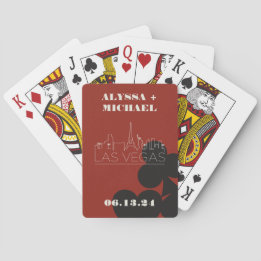 Las Vegas Casino Skyline Wedding Favour Playing Cards