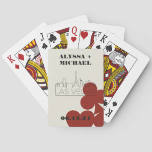 Las Vegas Casino Skyline Wedding Favour Playing Cards