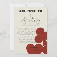 Las Vegas Casino Skyline Wedding Welcome Itinerary