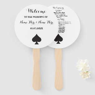 Las Vegas Casino Spade Card Wedding Program Fan