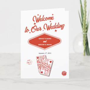 Las Vegas Casino Wedding Order of Service Program