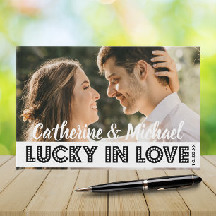 Las Vegas Casino Wedding Photo Black & White Guest Book