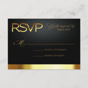 Las Vegas chanceux dans l'or/noir de l'amour RSVP