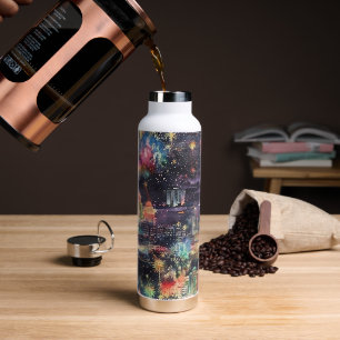 Las Vegas Christmas & New Year's in Watercolors Water Bottle