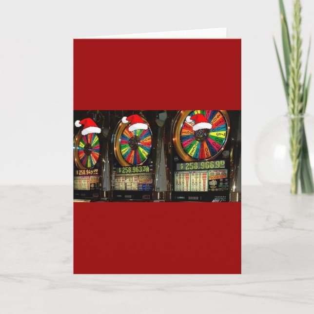 Las Vegas Christmas Slots Holiday Card (Front)
