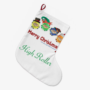 Las Vegas Christmas Stocking. High Roller Large Christmas Stocking