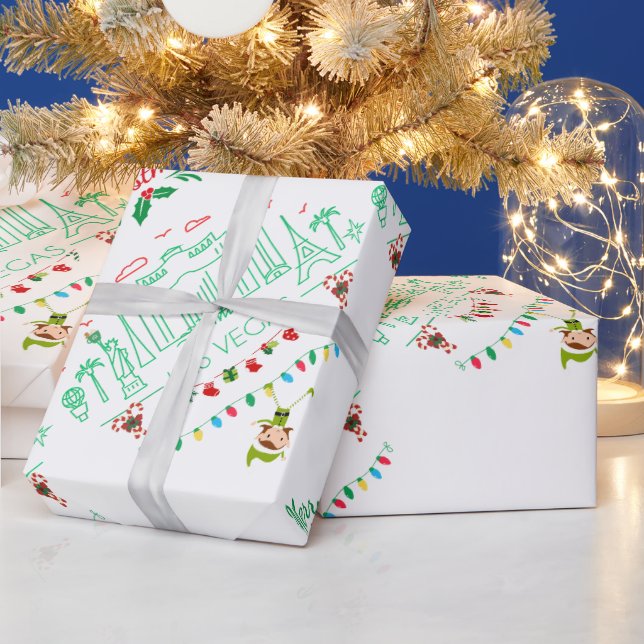 Las Vegas Christmas Wrapping Paper (Holidays)