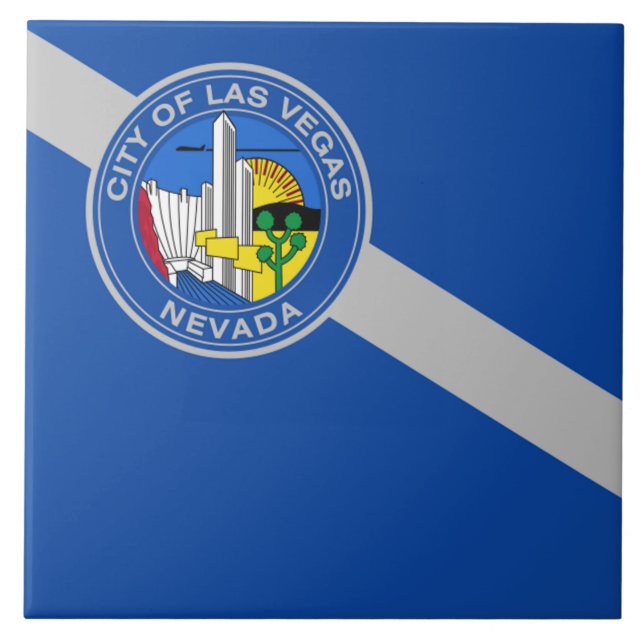 Las Vegas city flag Tile (Front)