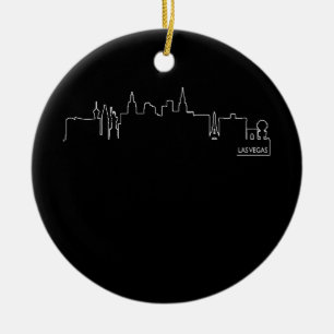 Las Vegas cityscape Ceramic Ornament