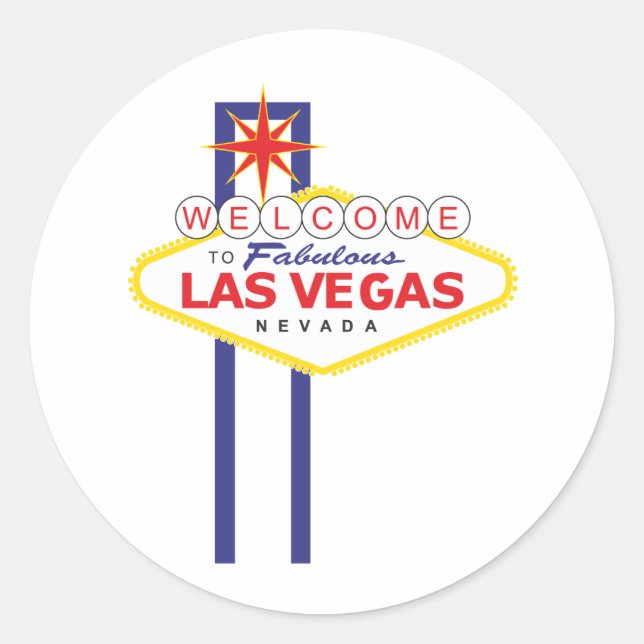 las vegas classic round sticker (Front)