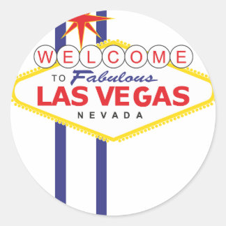 las vegas classic round sticker