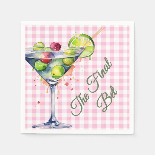 Las Vegas custom bachelorette paper napkin (Front)