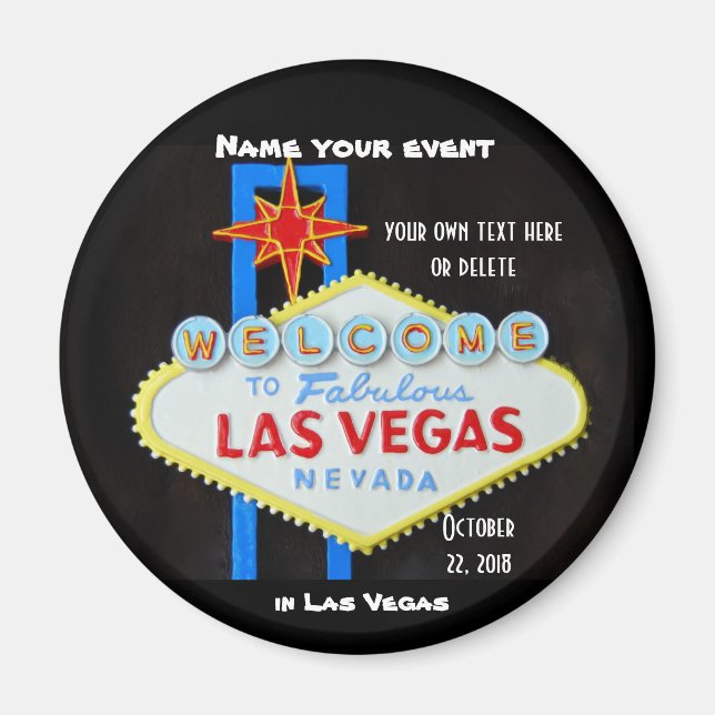 Las Vegas Custom Event Magnet (Front)