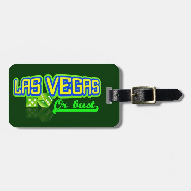 Las Vegas custom luggage tag (Front Horizontal)