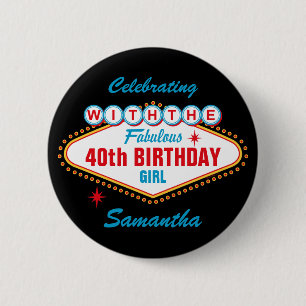 Las Vegas Custom With 2 Inch Round Button