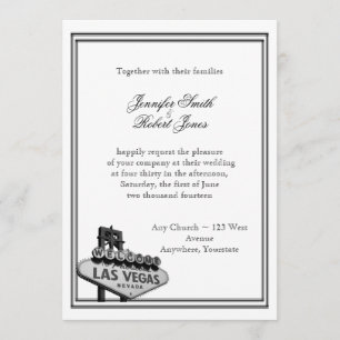 Las Vegas Destination Mariage Invitation