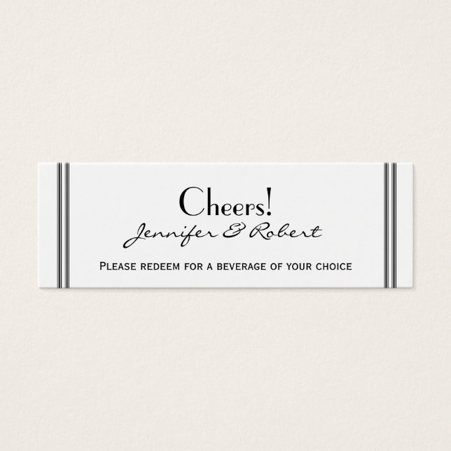 Las Vegas Destination Wedding Drink Ticket (Front)